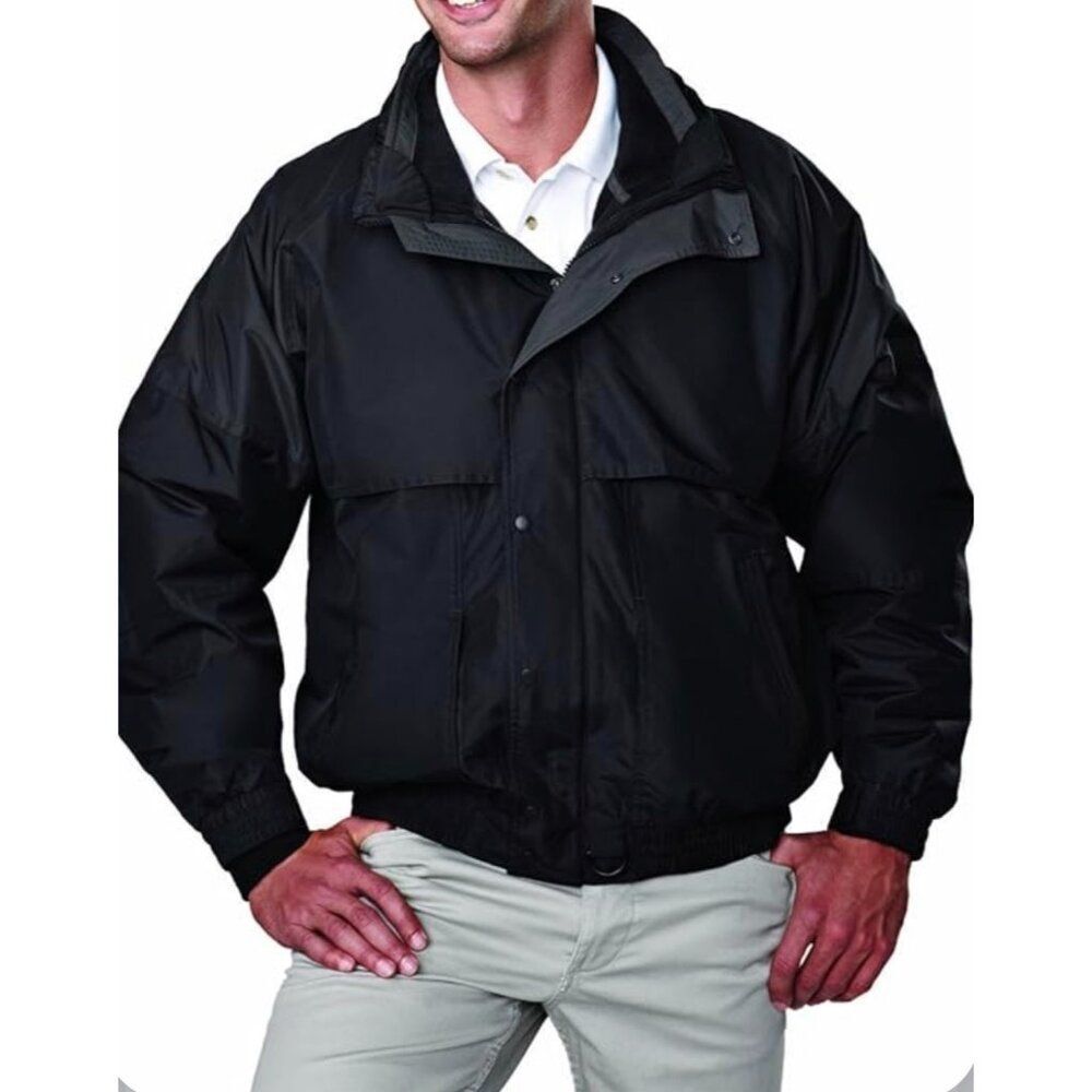 US Basic Men’s Black Hooded Utility Parka Jacket Size XL